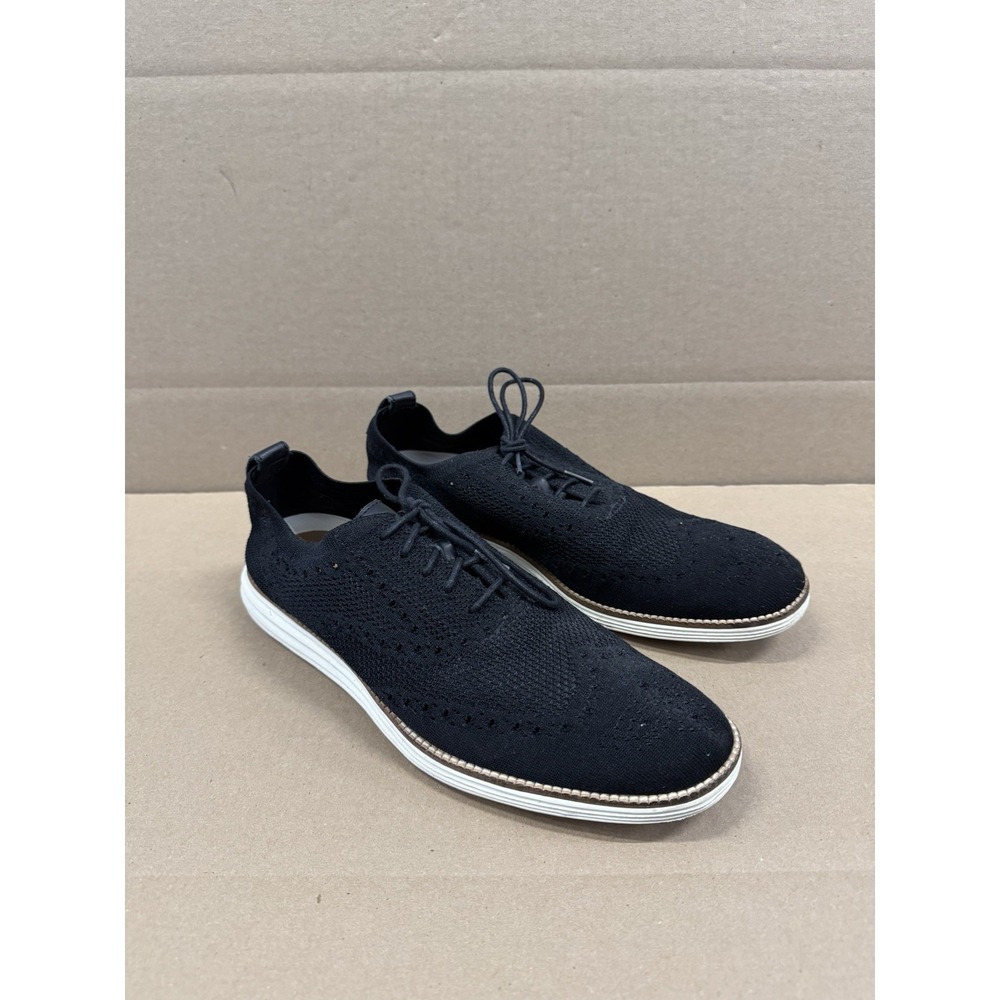 Cole Haan Men's 10.5 Original Gran Wingtip Oxford C27959 Black Stitch & Ivory